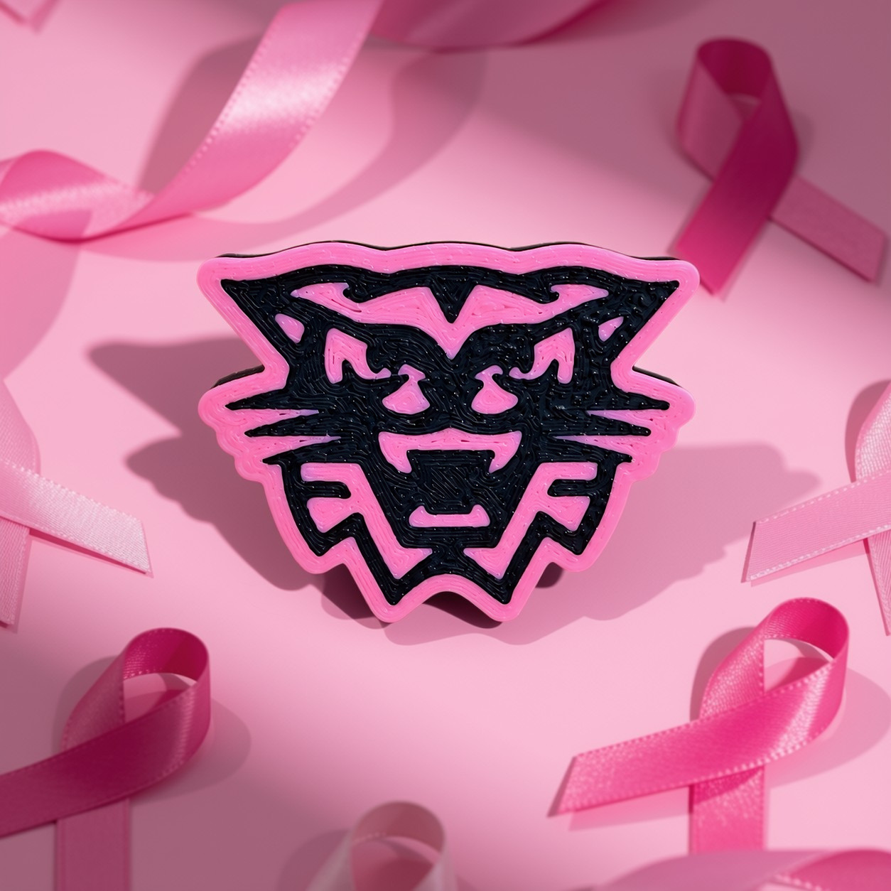 Pink Awareness Wildcat Pin