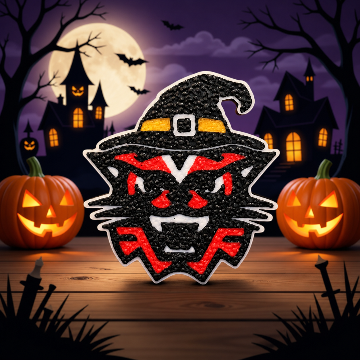 Witch Hat Wildcat Pin