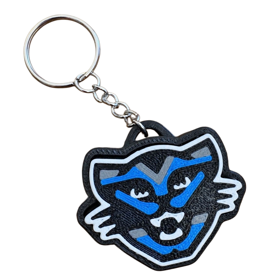 Skelly Panther Clicker Keychain