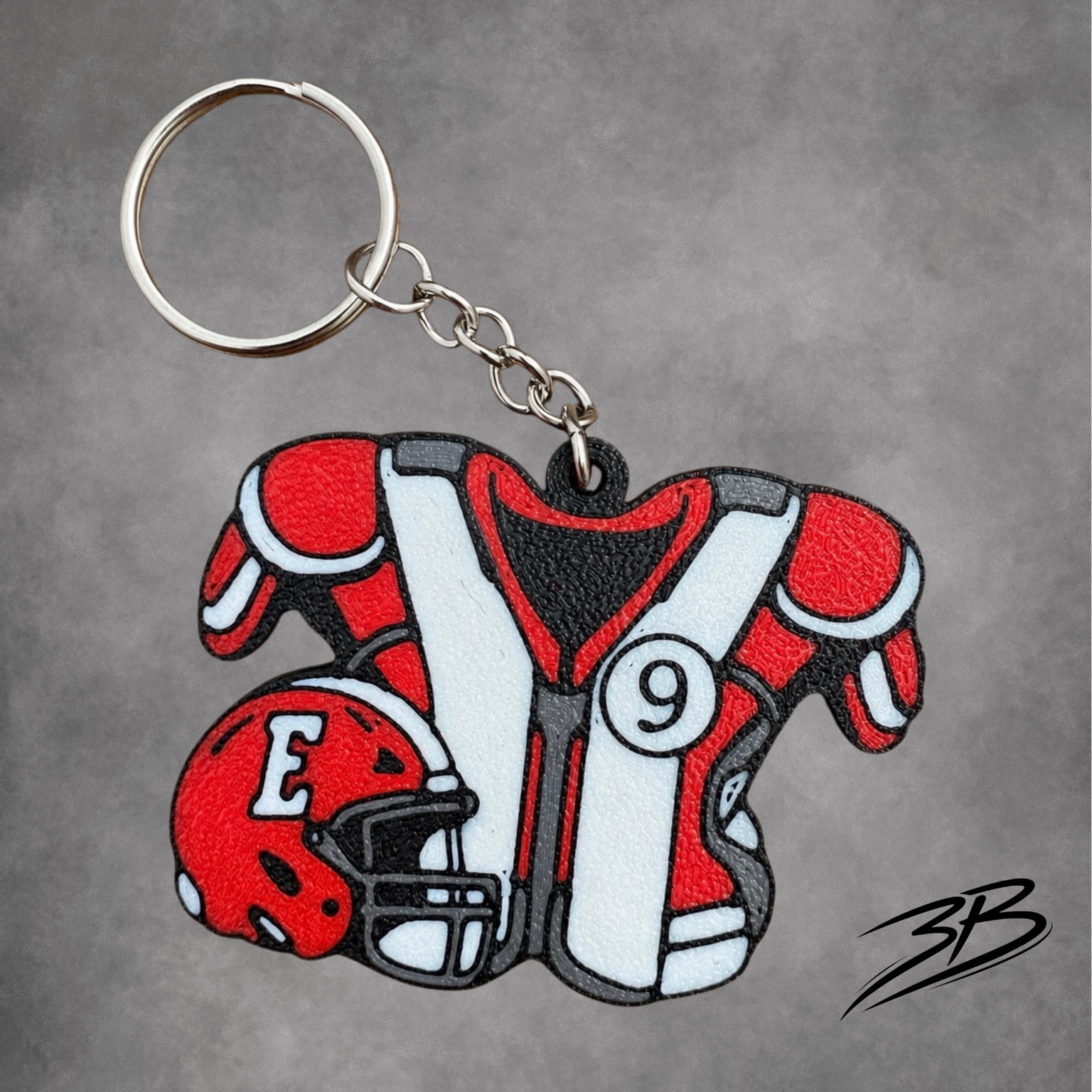 Custom Football Pads & Helmet Keychain